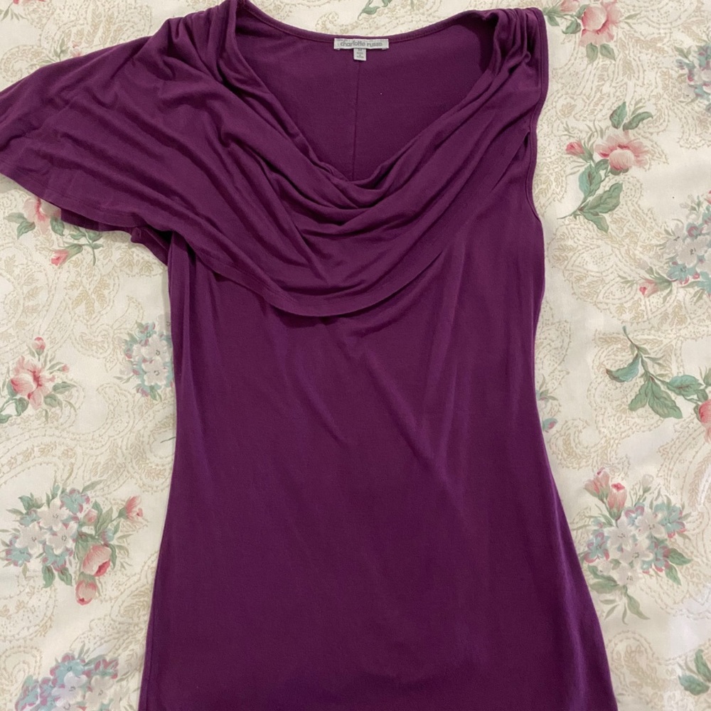 medium purple blouse